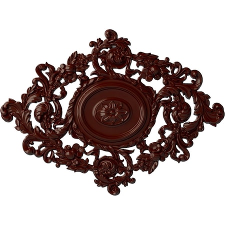 Ekena Millwork Katheryn Ceiling Medallion, Hand-Painted Brushed Mahogany, 22 1/2"W x 30 3/8"H x 1 1/2"P CM30KTBMF